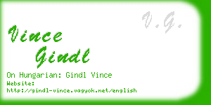 vince gindl business card